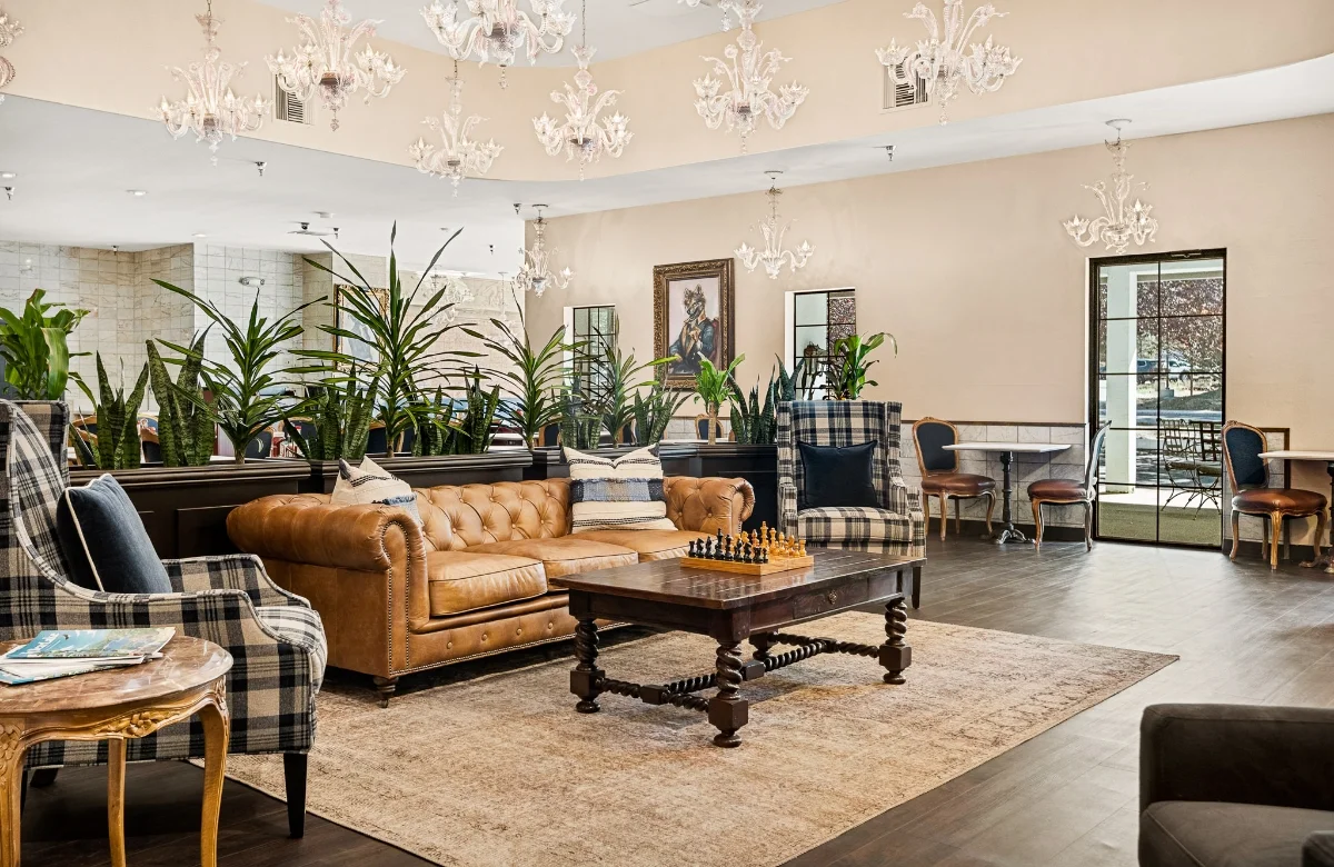 front guest lounge sofa